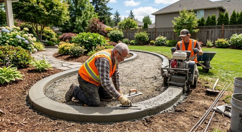 Concrete Border Installation