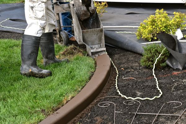 Cement Border Installation